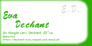 eva dechant business card